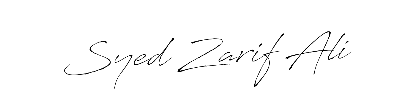 Syed Zarif Ali stylish signature style. Best Handwritten Sign (Antro_Vectra) for my name. Handwritten Signature Collection Ideas for my name Syed Zarif Ali. Syed Zarif Ali signature style 6 images and pictures png