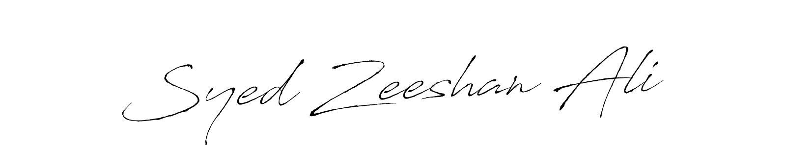 How to make Syed Zeeshan Ali signature? Antro_Vectra is a professional autograph style. Create handwritten signature for Syed Zeeshan Ali name. Syed Zeeshan Ali signature style 6 images and pictures png