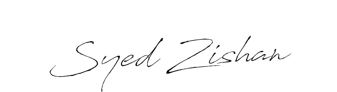 Make a beautiful signature design for name Syed Zishan. With this signature (Antro_Vectra) style, you can create a handwritten signature for free. Syed Zishan signature style 6 images and pictures png