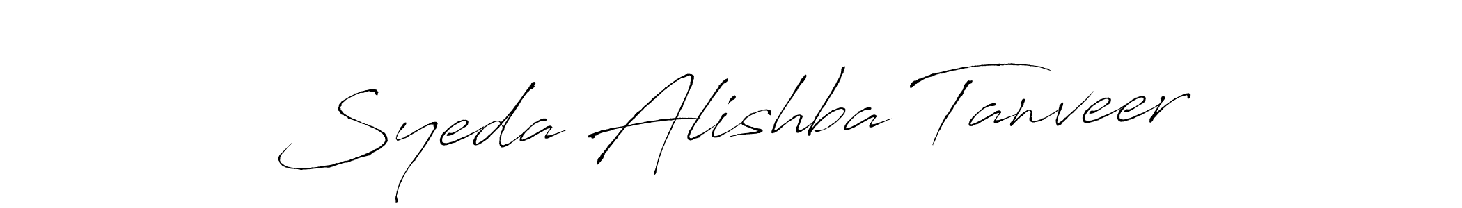 Use a signature maker to create a handwritten signature online. With this signature software, you can design (Antro_Vectra) your own signature for name Syeda Alishba Tanveer. Syeda Alishba Tanveer signature style 6 images and pictures png
