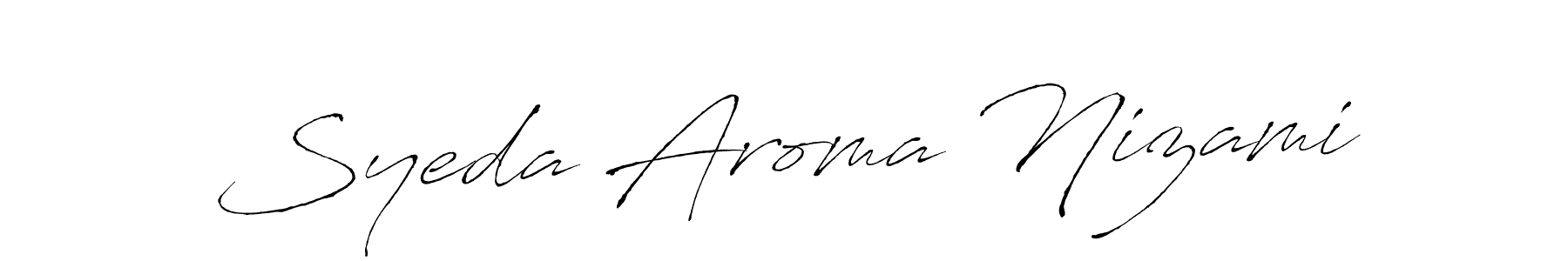 Also we have Syeda Aroma Nizami name is the best signature style. Create professional handwritten signature collection using Antro_Vectra autograph style. Syeda Aroma Nizami signature style 6 images and pictures png
