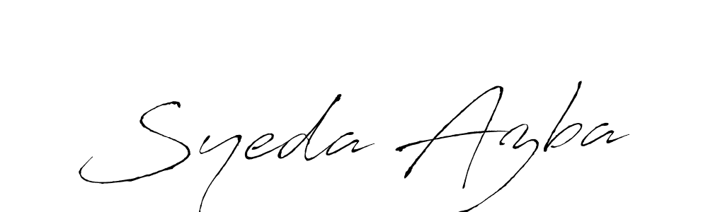 How to make Syeda Azba name signature. Use Antro_Vectra style for creating short signs online. This is the latest handwritten sign. Syeda Azba signature style 6 images and pictures png