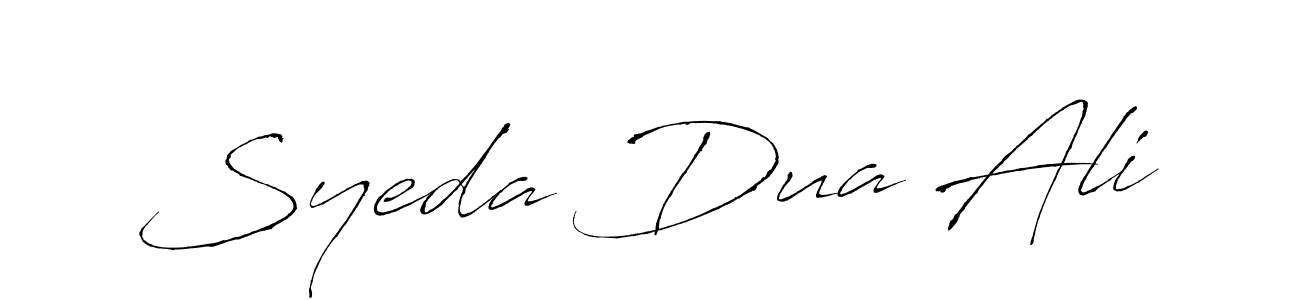 Make a beautiful signature design for name Syeda Dua Ali. With this signature (Antro_Vectra) style, you can create a handwritten signature for free. Syeda Dua Ali signature style 6 images and pictures png