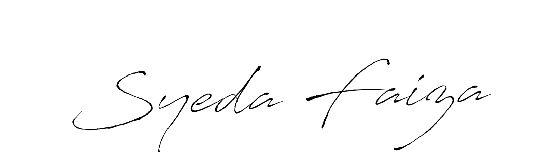 Design your own signature with our free online signature maker. With this signature software, you can create a handwritten (Antro_Vectra) signature for name Syeda Faiza. Syeda Faiza signature style 6 images and pictures png
