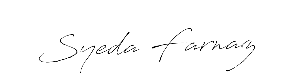 Use a signature maker to create a handwritten signature online. With this signature software, you can design (Antro_Vectra) your own signature for name Syeda Farnaz. Syeda Farnaz signature style 6 images and pictures png