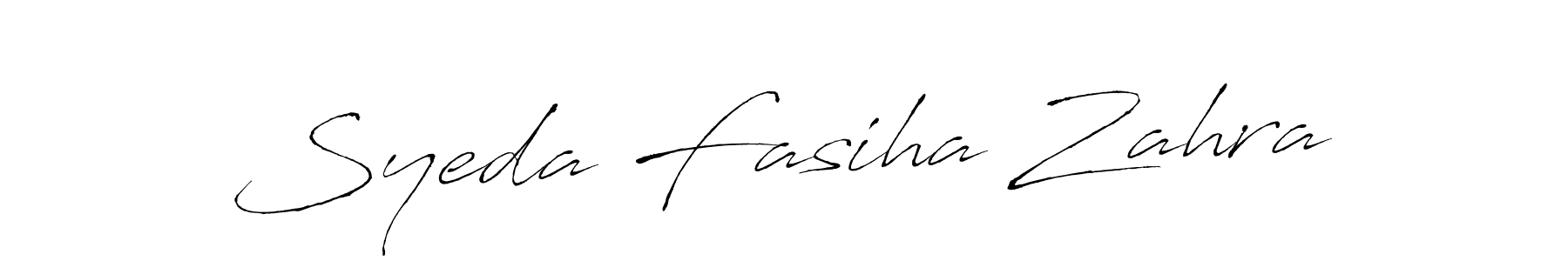 Create a beautiful signature design for name Syeda Fasiha Zahra. With this signature (Antro_Vectra) fonts, you can make a handwritten signature for free. Syeda Fasiha Zahra signature style 6 images and pictures png