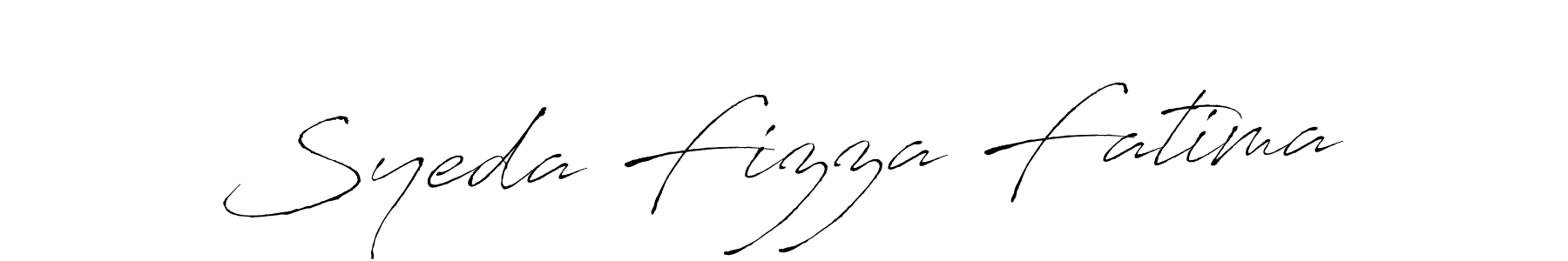 How to make Syeda Fizza Fatima name signature. Use Antro_Vectra style for creating short signs online. This is the latest handwritten sign. Syeda Fizza Fatima signature style 6 images and pictures png