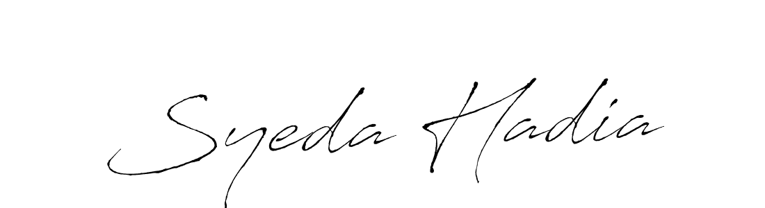 It looks lik you need a new signature style for name Syeda Hadia. Design unique handwritten (Antro_Vectra) signature with our free signature maker in just a few clicks. Syeda Hadia signature style 6 images and pictures png