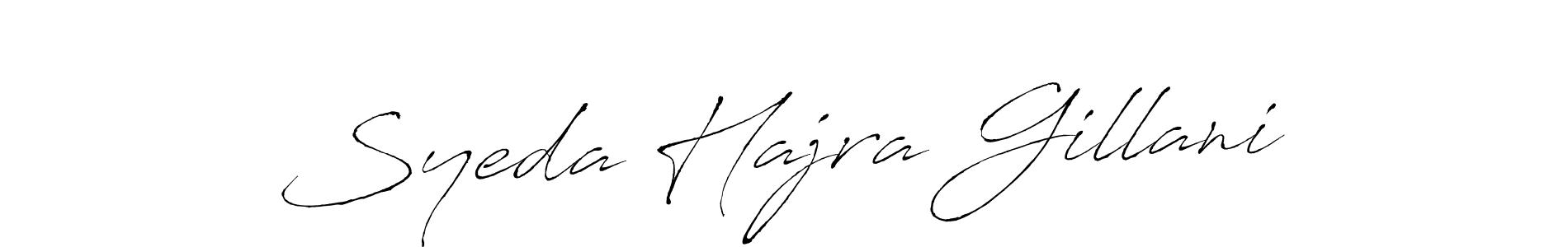 Once you've used our free online signature maker to create your best signature Antro_Vectra style, it's time to enjoy all of the benefits that Syeda Hajra Gillani name signing documents. Syeda Hajra Gillani signature style 6 images and pictures png