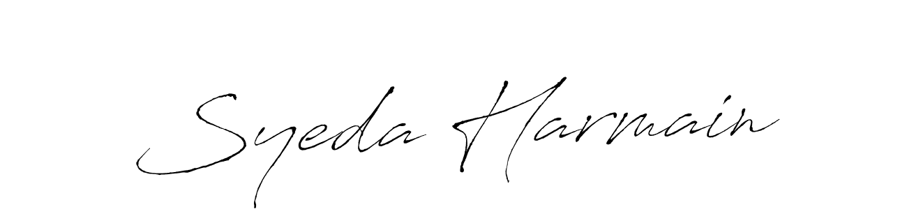 How to Draw Syeda Harmain signature style? Antro_Vectra is a latest design signature styles for name Syeda Harmain. Syeda Harmain signature style 6 images and pictures png