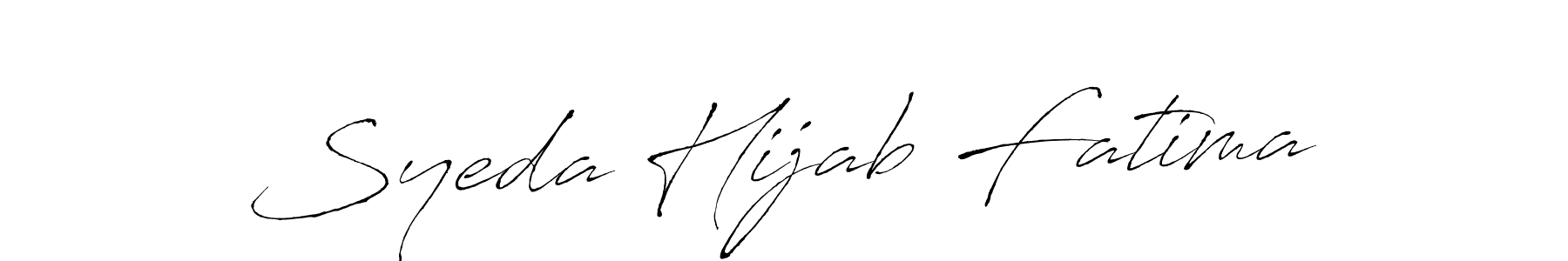 Use a signature maker to create a handwritten signature online. With this signature software, you can design (Antro_Vectra) your own signature for name Syeda Hijab Fatima. Syeda Hijab Fatima signature style 6 images and pictures png