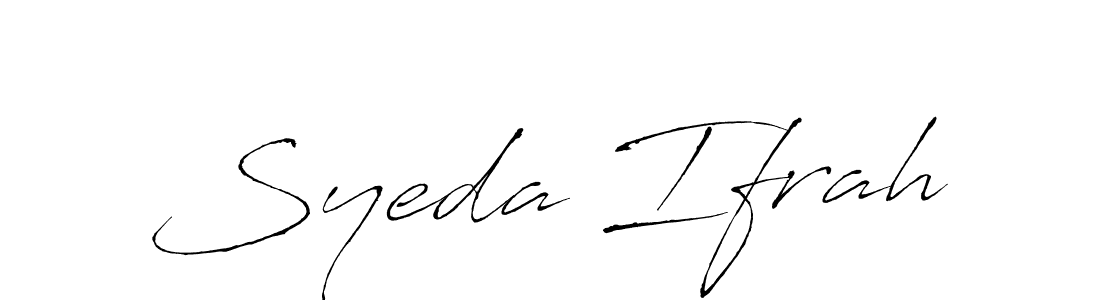 The best way (Antro_Vectra) to make a short signature is to pick only two or three words in your name. The name Syeda Ifrah include a total of six letters. For converting this name. Syeda Ifrah signature style 6 images and pictures png