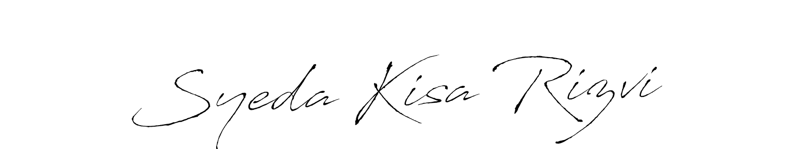 How to make Syeda Kisa Rizvi name signature. Use Antro_Vectra style for creating short signs online. This is the latest handwritten sign. Syeda Kisa Rizvi signature style 6 images and pictures png