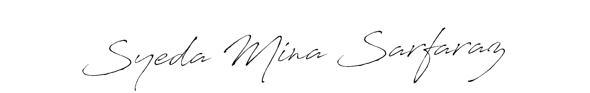 You should practise on your own different ways (Antro_Vectra) to write your name (Syeda Mina Sarfaraz) in signature. don't let someone else do it for you. Syeda Mina Sarfaraz signature style 6 images and pictures png