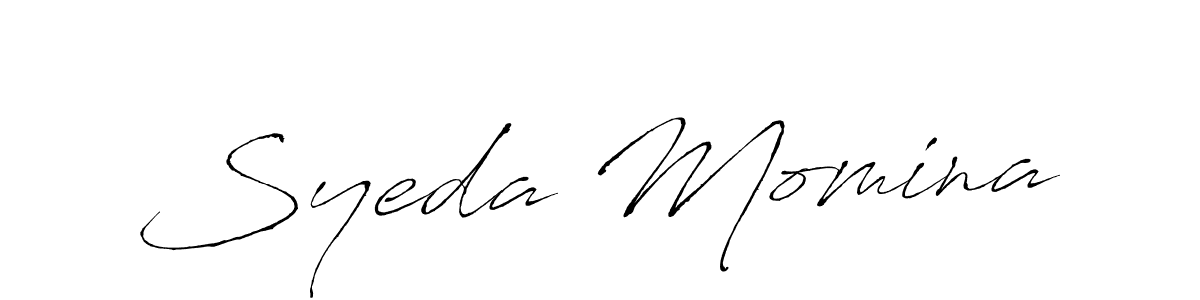 How to make Syeda Momina name signature. Use Antro_Vectra style for creating short signs online. This is the latest handwritten sign. Syeda Momina signature style 6 images and pictures png
