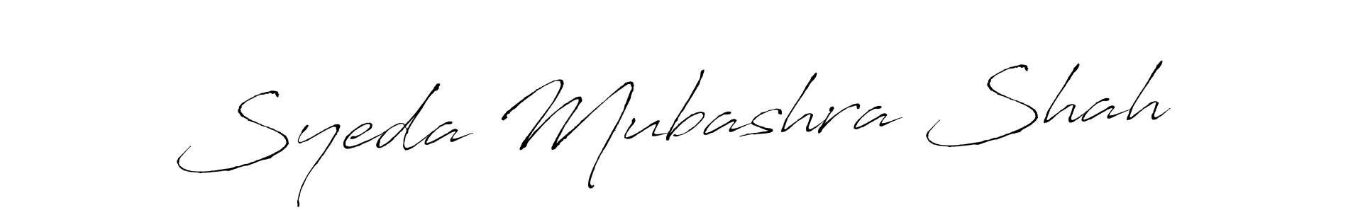 Create a beautiful signature design for name Syeda Mubashra Shah. With this signature (Antro_Vectra) fonts, you can make a handwritten signature for free. Syeda Mubashra Shah signature style 6 images and pictures png