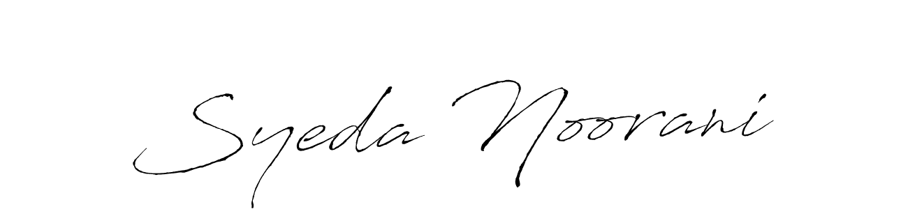 Use a signature maker to create a handwritten signature online. With this signature software, you can design (Antro_Vectra) your own signature for name Syeda Noorani. Syeda Noorani signature style 6 images and pictures png