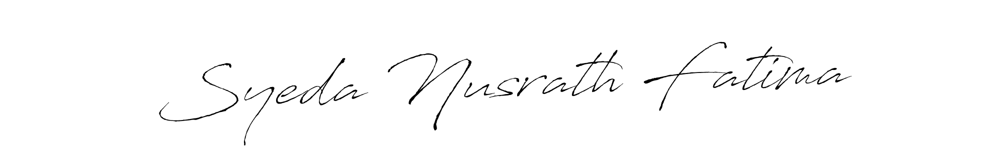 Design your own signature with our free online signature maker. With this signature software, you can create a handwritten (Antro_Vectra) signature for name Syeda Nusrath Fatima. Syeda Nusrath Fatima signature style 6 images and pictures png