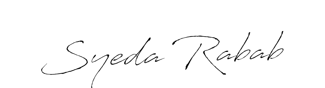 Create a beautiful signature design for name Syeda Rabab. With this signature (Antro_Vectra) fonts, you can make a handwritten signature for free. Syeda Rabab signature style 6 images and pictures png