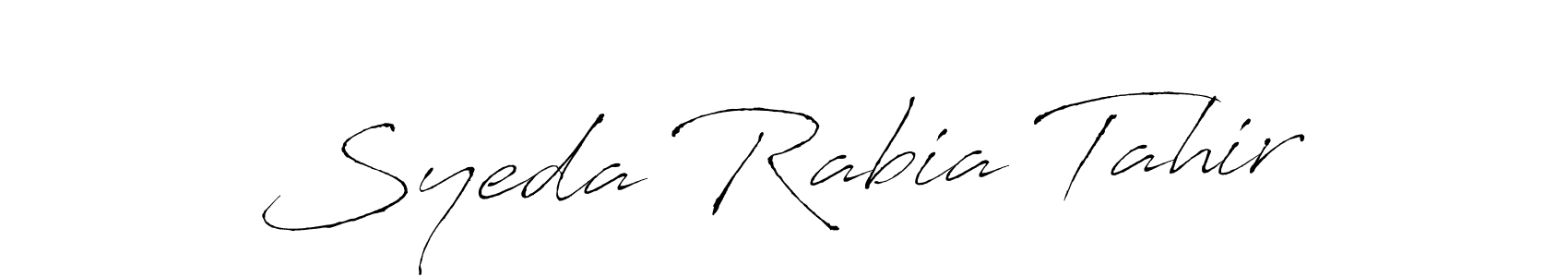 Create a beautiful signature design for name Syeda Rabia Tahir. With this signature (Antro_Vectra) fonts, you can make a handwritten signature for free. Syeda Rabia Tahir signature style 6 images and pictures png