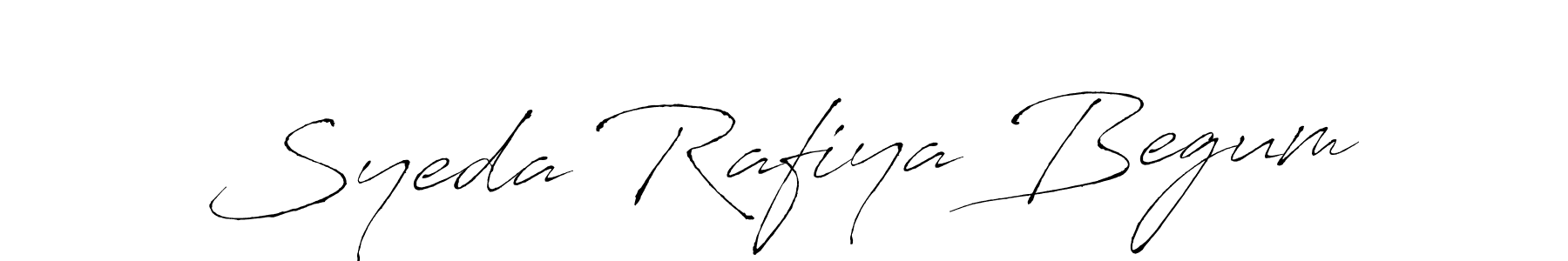 How to make Syeda Rafiya Begum name signature. Use Antro_Vectra style for creating short signs online. This is the latest handwritten sign. Syeda Rafiya Begum signature style 6 images and pictures png