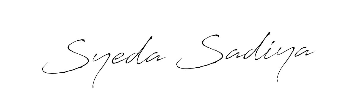 Design your own signature with our free online signature maker. With this signature software, you can create a handwritten (Antro_Vectra) signature for name Syeda Sadiya. Syeda Sadiya signature style 6 images and pictures png