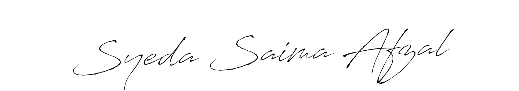 Create a beautiful signature design for name Syeda Saima Afzal. With this signature (Antro_Vectra) fonts, you can make a handwritten signature for free. Syeda Saima Afzal signature style 6 images and pictures png