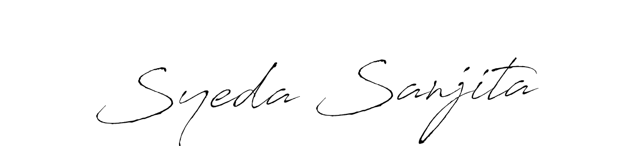 How to make Syeda Sanjita signature? Antro_Vectra is a professional autograph style. Create handwritten signature for Syeda Sanjita name. Syeda Sanjita signature style 6 images and pictures png