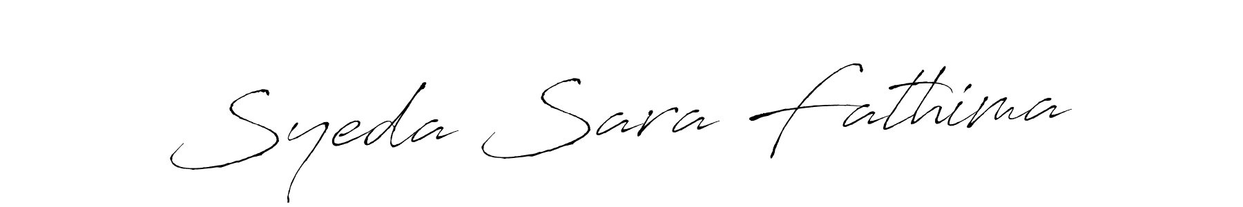 Create a beautiful signature design for name Syeda Sara Fathima. With this signature (Antro_Vectra) fonts, you can make a handwritten signature for free. Syeda Sara Fathima signature style 6 images and pictures png