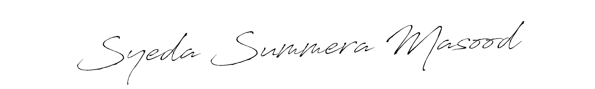 It looks lik you need a new signature style for name Syeda Summera Masood. Design unique handwritten (Antro_Vectra) signature with our free signature maker in just a few clicks. Syeda Summera Masood signature style 6 images and pictures png