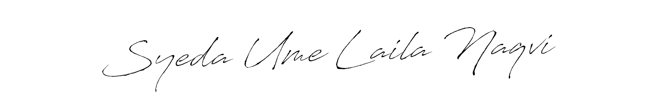 Use a signature maker to create a handwritten signature online. With this signature software, you can design (Antro_Vectra) your own signature for name Syeda Ume Laila Naqvi. Syeda Ume Laila Naqvi signature style 6 images and pictures png