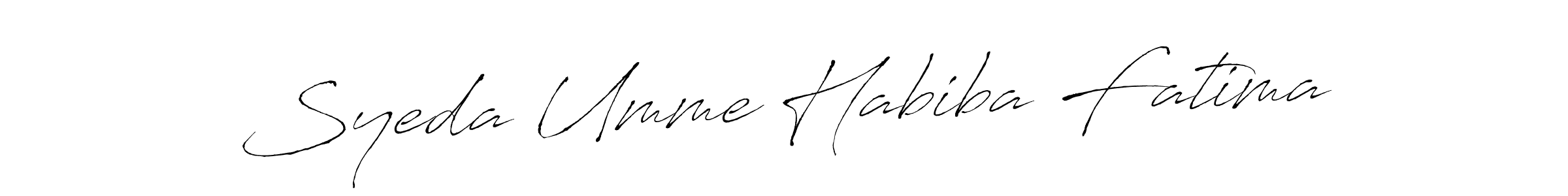 Make a beautiful signature design for name Syeda Umme Habiba Fatima. With this signature (Antro_Vectra) style, you can create a handwritten signature for free. Syeda Umme Habiba Fatima signature style 6 images and pictures png