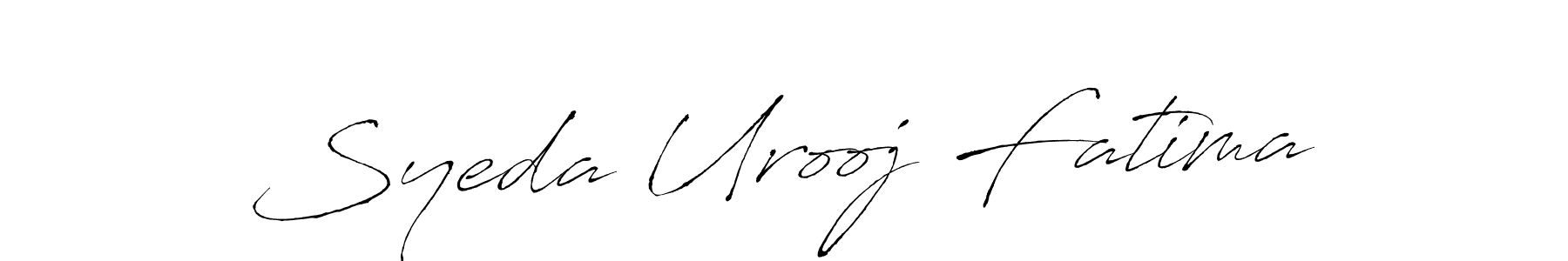 The best way (Antro_Vectra) to make a short signature is to pick only two or three words in your name. The name Syeda Urooj Fatima include a total of six letters. For converting this name. Syeda Urooj Fatima signature style 6 images and pictures png