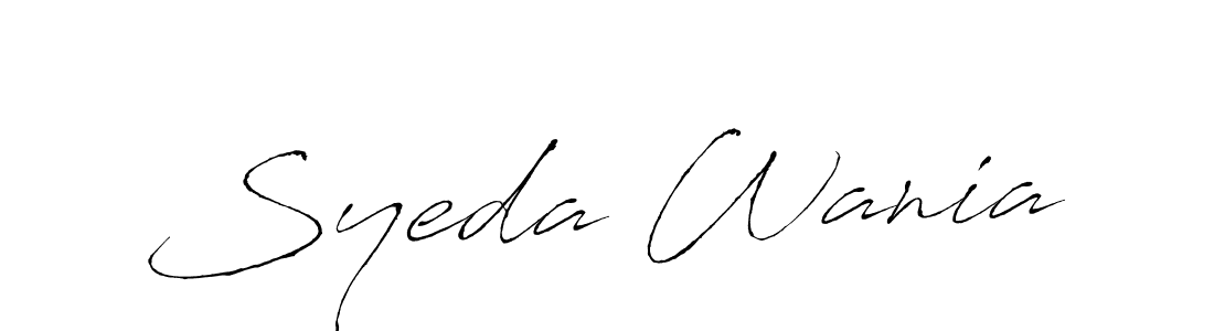 Make a beautiful signature design for name Syeda Wania. With this signature (Antro_Vectra) style, you can create a handwritten signature for free. Syeda Wania signature style 6 images and pictures png