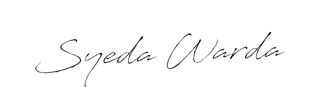 Use a signature maker to create a handwritten signature online. With this signature software, you can design (Antro_Vectra) your own signature for name Syeda Warda. Syeda Warda signature style 6 images and pictures png