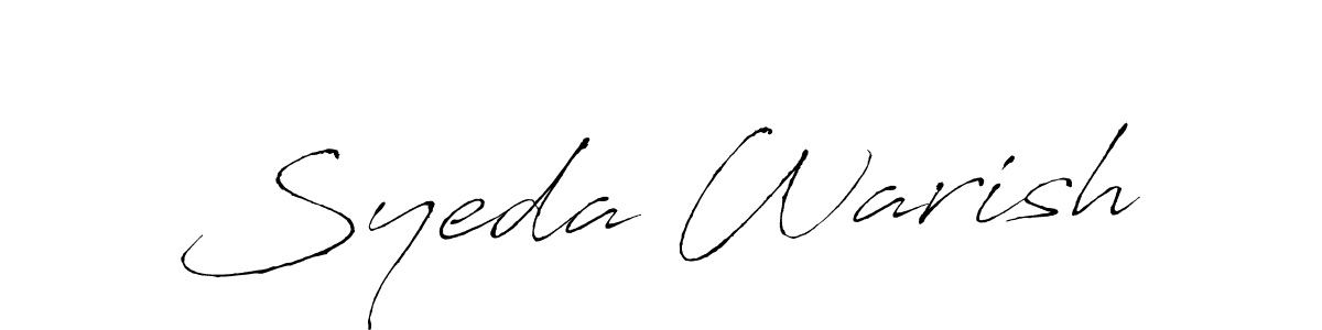 You can use this online signature creator to create a handwritten signature for the name Syeda Warish. This is the best online autograph maker. Syeda Warish signature style 6 images and pictures png