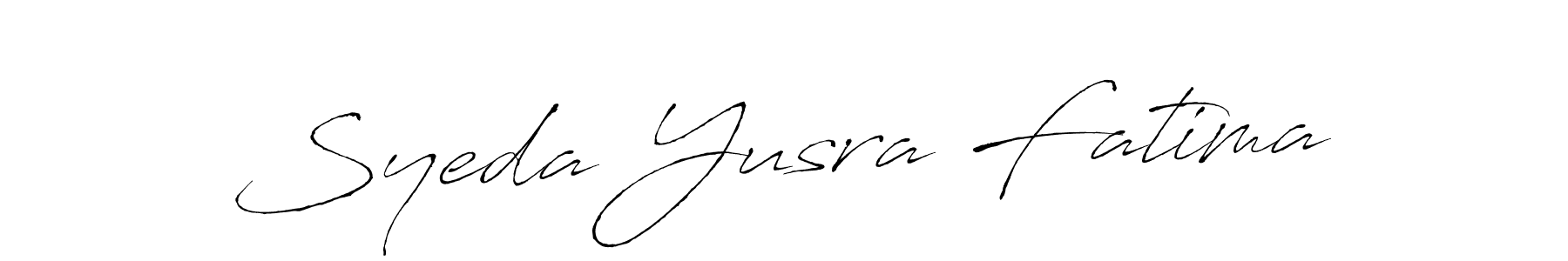 Syeda Yusra Fatima stylish signature style. Best Handwritten Sign (Antro_Vectra) for my name. Handwritten Signature Collection Ideas for my name Syeda Yusra Fatima. Syeda Yusra Fatima signature style 6 images and pictures png