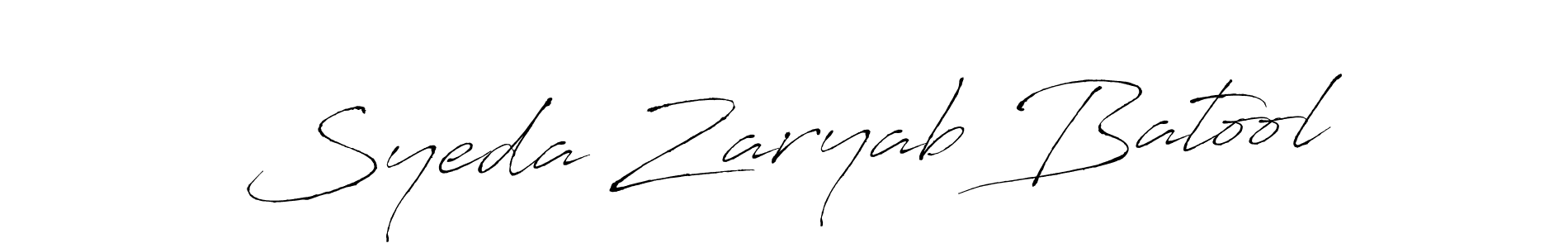 Similarly Antro_Vectra is the best handwritten signature design. Signature creator online .You can use it as an online autograph creator for name Syeda Zaryab Batool. Syeda Zaryab Batool signature style 6 images and pictures png