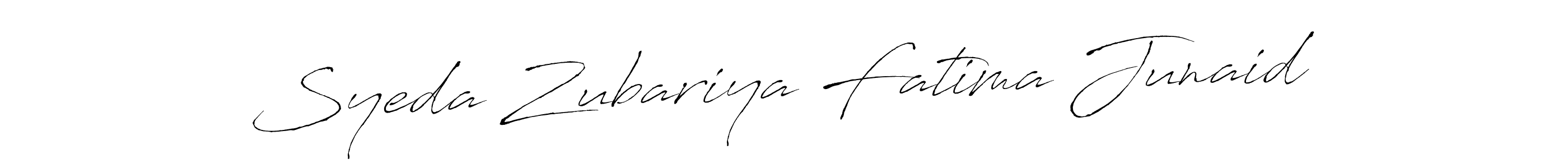 Design your own signature with our free online signature maker. With this signature software, you can create a handwritten (Antro_Vectra) signature for name Syeda Zubariya Fatima Junaid. Syeda Zubariya Fatima Junaid signature style 6 images and pictures png