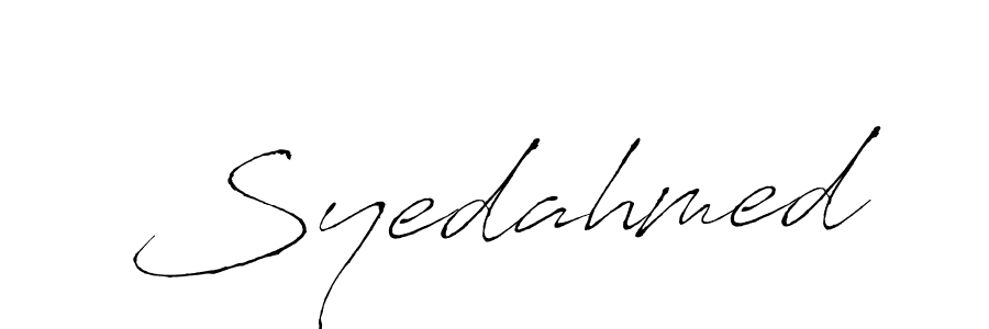 Use a signature maker to create a handwritten signature online. With this signature software, you can design (Antro_Vectra) your own signature for name Syedahmed. Syedahmed signature style 6 images and pictures png