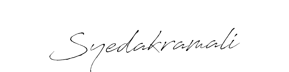 The best way (Antro_Vectra) to make a short signature is to pick only two or three words in your name. The name Syedakramali include a total of six letters. For converting this name. Syedakramali signature style 6 images and pictures png