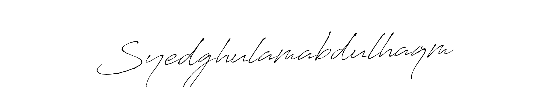 Design your own signature with our free online signature maker. With this signature software, you can create a handwritten (Antro_Vectra) signature for name Syedghulamabdulhaqm. Syedghulamabdulhaqm signature style 6 images and pictures png