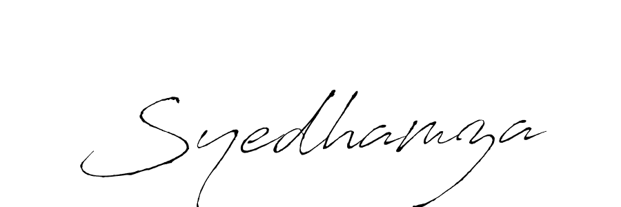Make a beautiful signature design for name Syedhamza. With this signature (Antro_Vectra) style, you can create a handwritten signature for free. Syedhamza signature style 6 images and pictures png