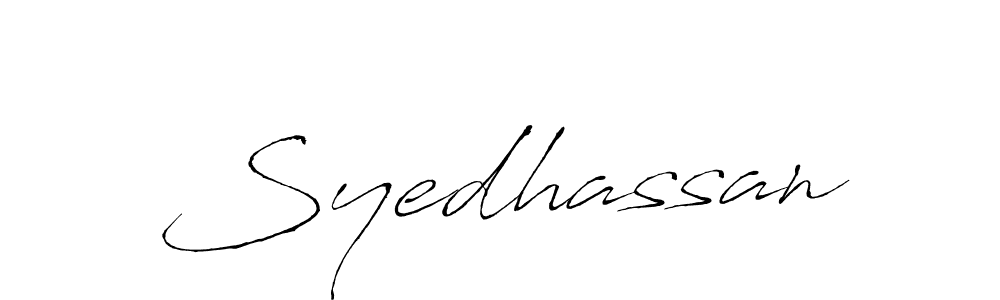 It looks lik you need a new signature style for name Syedhassan. Design unique handwritten (Antro_Vectra) signature with our free signature maker in just a few clicks. Syedhassan signature style 6 images and pictures png