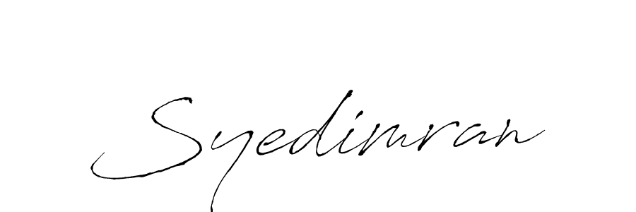 How to make Syedimran signature? Antro_Vectra is a professional autograph style. Create handwritten signature for Syedimran name. Syedimran signature style 6 images and pictures png
