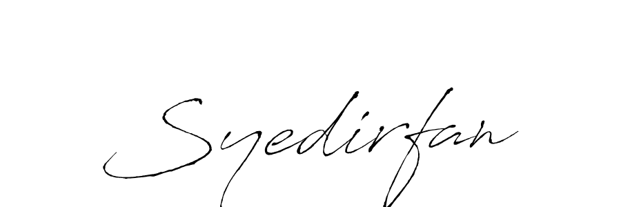 Create a beautiful signature design for name Syedirfan. With this signature (Antro_Vectra) fonts, you can make a handwritten signature for free. Syedirfan signature style 6 images and pictures png