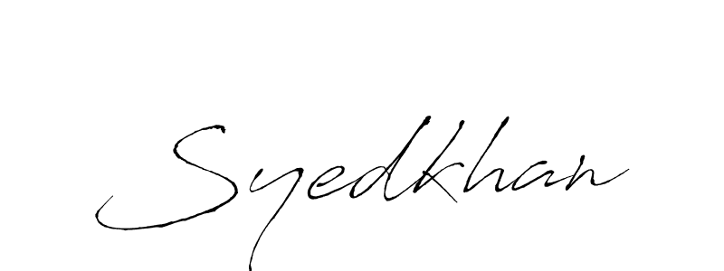 Use a signature maker to create a handwritten signature online. With this signature software, you can design (Antro_Vectra) your own signature for name Syedkhan. Syedkhan signature style 6 images and pictures png