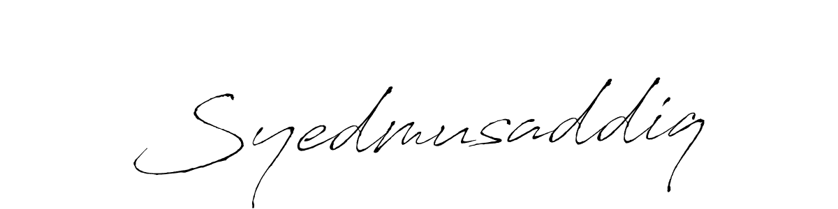 The best way (Antro_Vectra) to make a short signature is to pick only two or three words in your name. The name Syedmusaddiq include a total of six letters. For converting this name. Syedmusaddiq signature style 6 images and pictures png