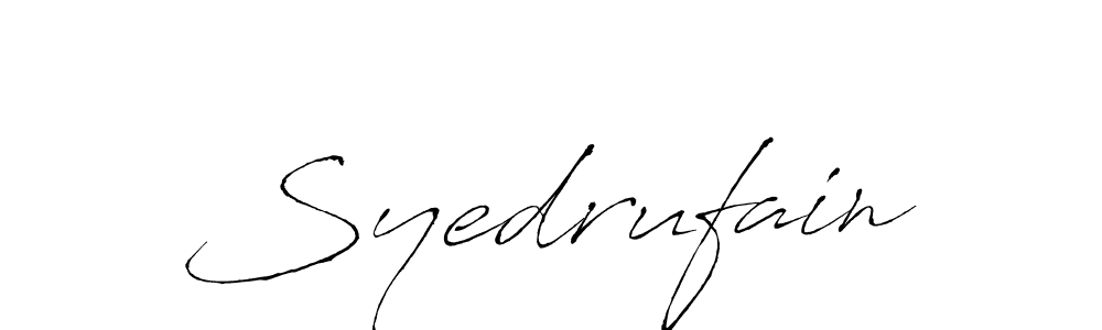 Syedrufain stylish signature style. Best Handwritten Sign (Antro_Vectra) for my name. Handwritten Signature Collection Ideas for my name Syedrufain. Syedrufain signature style 6 images and pictures png