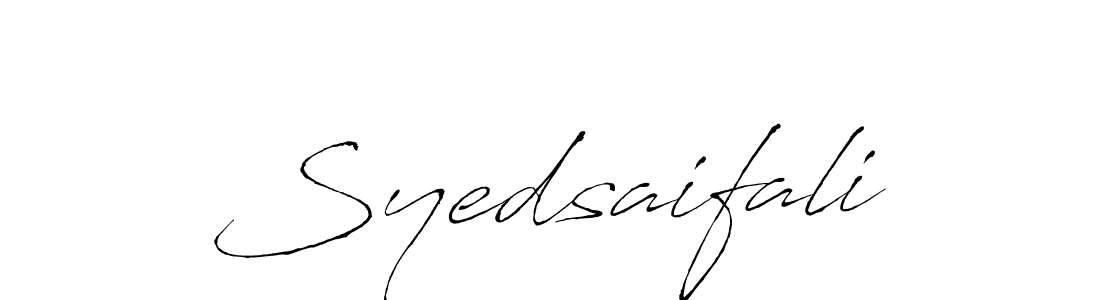 The best way (Antro_Vectra) to make a short signature is to pick only two or three words in your name. The name Syedsaifali include a total of six letters. For converting this name. Syedsaifali signature style 6 images and pictures png